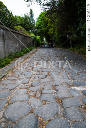 Appia Highway (Rome, Italy)-ancient Roman highway Appia Highway (Rome, Italy)-ancient Roman highway 54216449