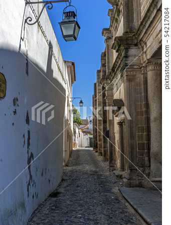 Portugal , Evora . Stone houses and streets Portugal , Evora . Stone houses and streets 54217084