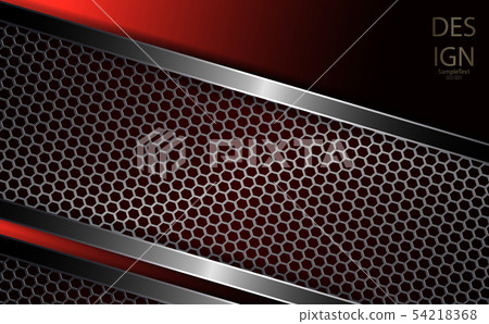 Abstract red background with textural mesh metal frames with shiny edging Abstract red background with textural mesh metal frames with shiny edging 54218368