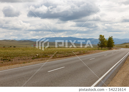 asphalt road Ulan-Ude - Kyakhta asphalt road Ulan-Ude - Kyakhta 54221614