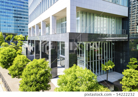 許多綠色辦公室街道風景 許多綠色辦公室街道風景 54222232