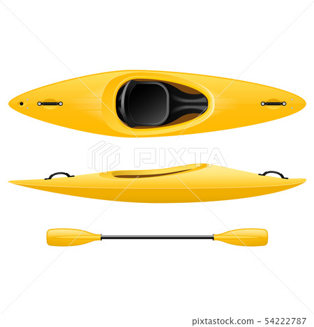 Plastic kayak for fishing and tourism, yellow 54222787