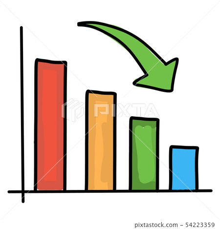 Chart down. Vector drawing - Stock Illustration [54223359] - PIXTA