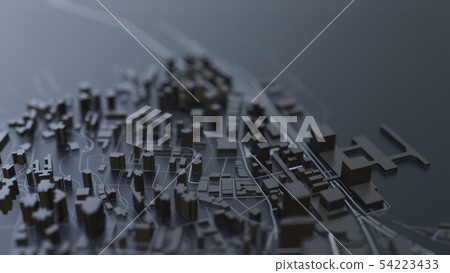 3D futuristic city architecture 3D futuristic city architecture 54223433