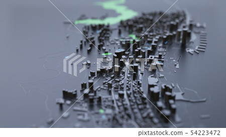 3D futuristic city architecture 3D futuristic city architecture 54223472