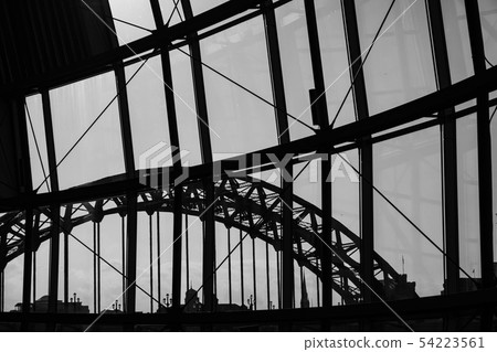 Newcastle city Skyline through Sage Gateshead 54223561