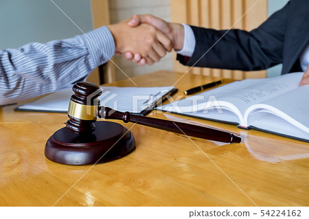 Business confident handshake and business people Business confident handshake and business people 54224162