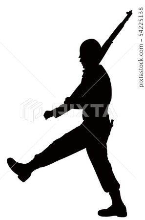 a soldier man body silhouette vector a soldier man body silhouette vector 54225138