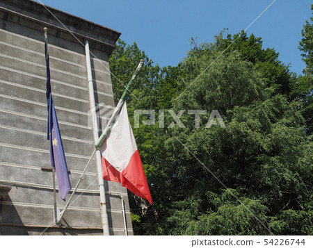 Flag of Europe and Italy 54226744
