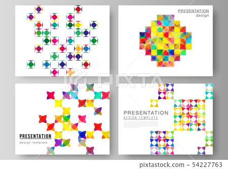 The minimalistic abstract vector illustration of the editable layout of the presentation slides 54227763