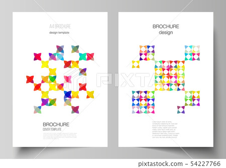 Vector layout of A4 format modern cover mockups design templates for brochure, magazine, flyer Vector layout of A4 format modern cover mockups design templates for brochure, magazine, flyer 54227766
