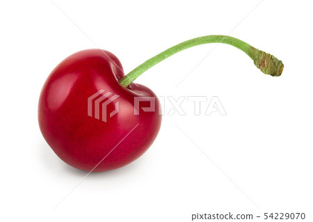 Sweet red cherries isolated on white background macro Sweet red cherries isolated on white background macro 54229070