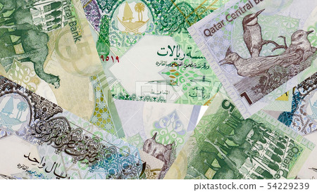Set of Qatar riyals Banknote. 54229239