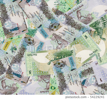 Set of Qatar riyals Banknote. 54229241