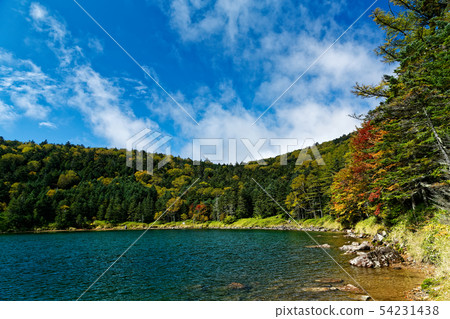 Scenery of the autumn colored Kita Yatsugatake / Twin Pond Scenery of the autumn colored Kita Yatsugatake / Twin Pond 54231438