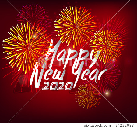 Happy New Year 2020, merry christmas. Happy New Year 2020, merry christmas. 54232088