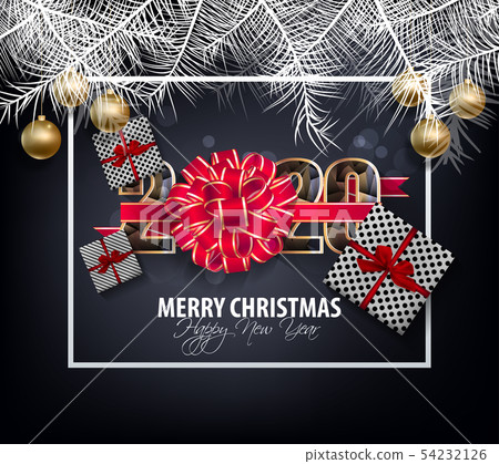 Happy New Year 2020, merry christmas. Happy New Year 2020, merry christmas. 54232126