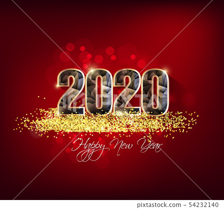 Happy New Year 2020, merry christmas.  54232140