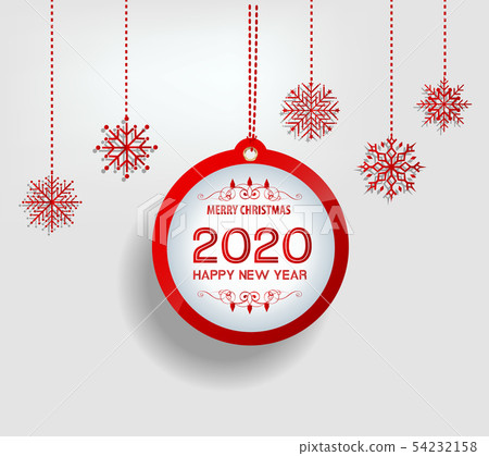 Happy New Year 2020, merry christmas.  54232158