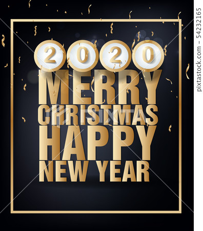 Happy New Year 2020, merry christmas. Happy New Year 2020, merry christmas. 54232165