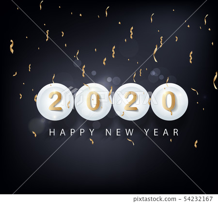 Happy New Year 2020, merry christmas. Happy New Year 2020, merry christmas. 54232167