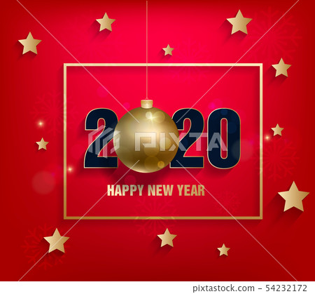 Happy New Year 2020, merry christmas. Happy New Year 2020, merry christmas. 54232172