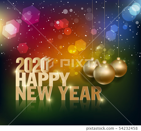 Happy New Year 2020, merry christmas. Happy New Year 2020, merry christmas. 54232458