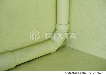 close up water pipe on wall close up water pipe on wall 54232629