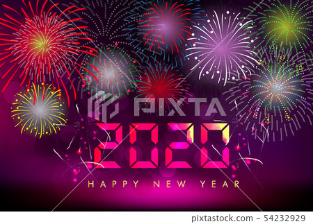 Happy New Year 2020, merry christmas. Happy New Year 2020, merry christmas. 54232929
