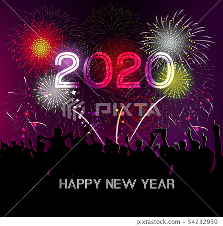 Happy New Year 2020, merry christmas. Happy New Year 2020, merry christmas. 54232930