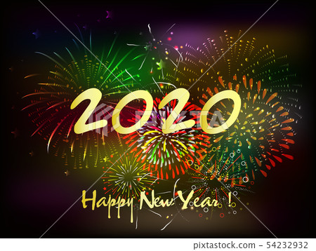 Happy New Year 2020, merry christmas. Happy New Year 2020, merry christmas. 54232932