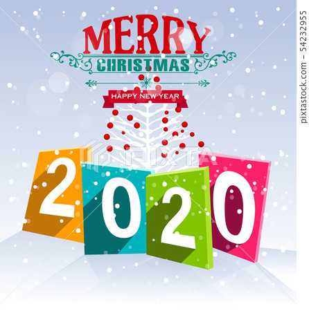 Happy New Year 2020, merry christmas. Happy New Year 2020, merry christmas. 54232955