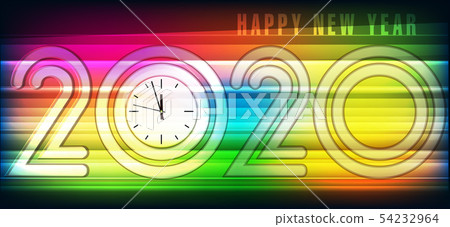 Happy New Year 2020, merry christmas. Happy New Year 2020, merry christmas. 54232964