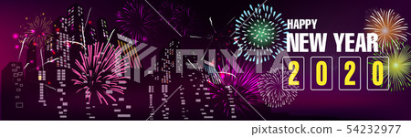 Happy New Year 2020, merry christmas. Happy New Year 2020, merry christmas. 54232977