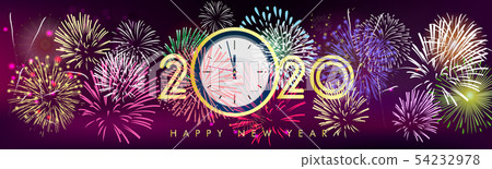 Happy New Year 2020, merry christmas. Happy New Year 2020, merry christmas. 54232978