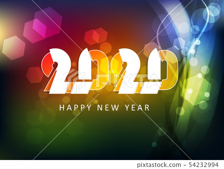Happy New Year 2020, merry christmas.  54232994