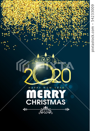 Happy New Year 2020, merry christmas. Happy New Year 2020, merry christmas. 54233009
