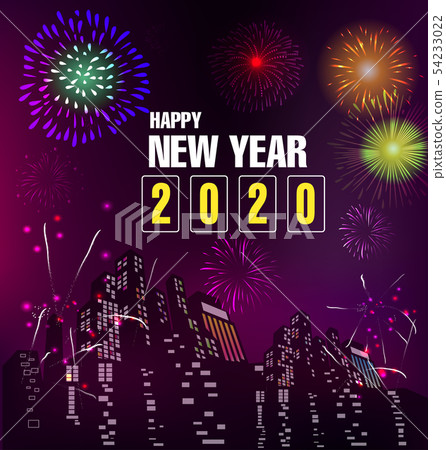 Happy New Year 2020, merry christmas. Happy New Year 2020, merry christmas. 54233022