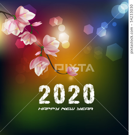 Happy New Year 2020, merry christmas. Happy New Year 2020, merry christmas. 54233030