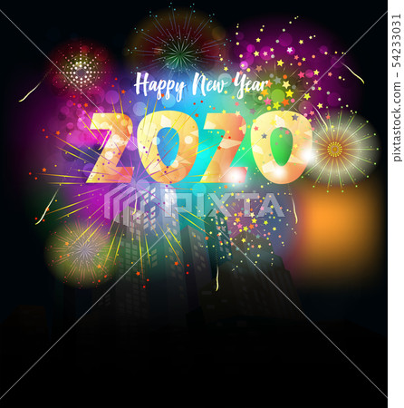 Happy New Year 2020, merry christmas. Happy New Year 2020, merry christmas. 54233031