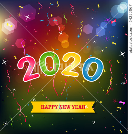 Happy New Year 2020, merry christmas. Happy New Year 2020, merry christmas. 54233067