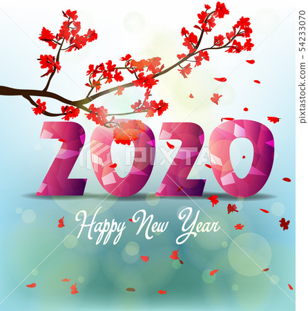 Happy New Year 2020, merry christmas. Happy New Year 2020, merry christmas. 54233070