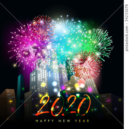 Happy New Year 2020, merry christmas. Happy New Year 2020, merry christmas. 54233076