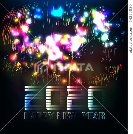 Happy New Year 2020, merry christmas. Happy New Year 2020, merry christmas. 54233080