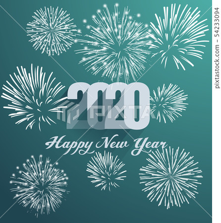 Happy New Year 2020, merry christmas.  54233094