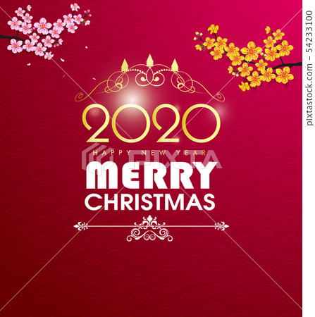Happy New Year 2020, merry christmas. Happy New Year 2020, merry christmas. 54233100