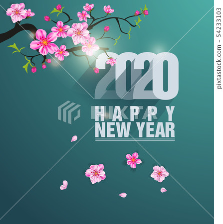 Happy New Year 2020, merry christmas. Happy New Year 2020, merry christmas. 54233103