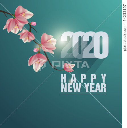 Happy New Year 2020, merry christmas. Happy New Year 2020, merry christmas. 54233107