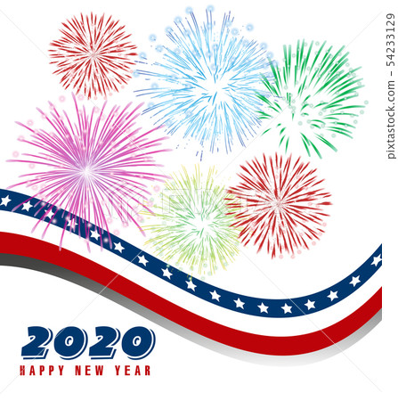 Happy New Year 2020, merry christmas. Happy New Year 2020, merry christmas. 54233129