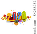 Happy New Year 2020, merry christmas.  54233151